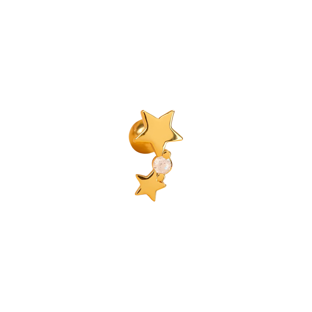 Piercing estrella curva