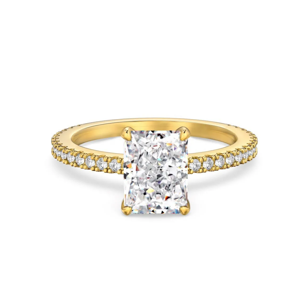 SS Anillo Compromiso Radiant Diamond Band