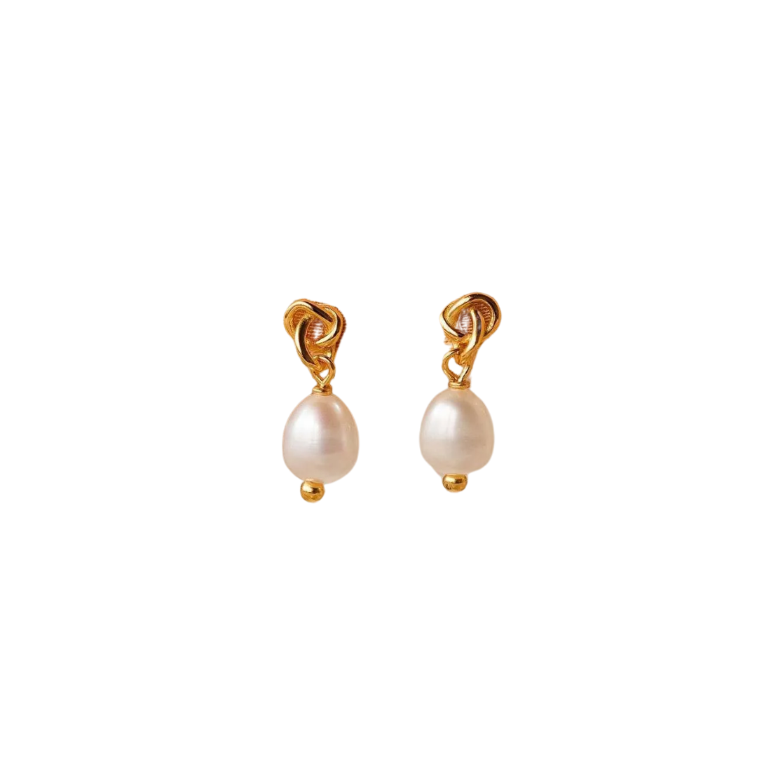 Aretes Perla Nudo