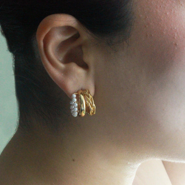Aretes Triple Hoop