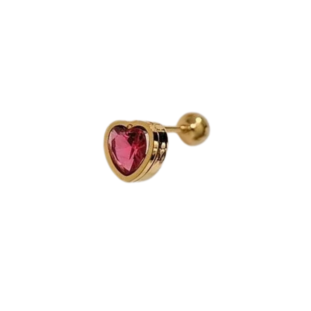 Piercing Heart Zircon Rojo