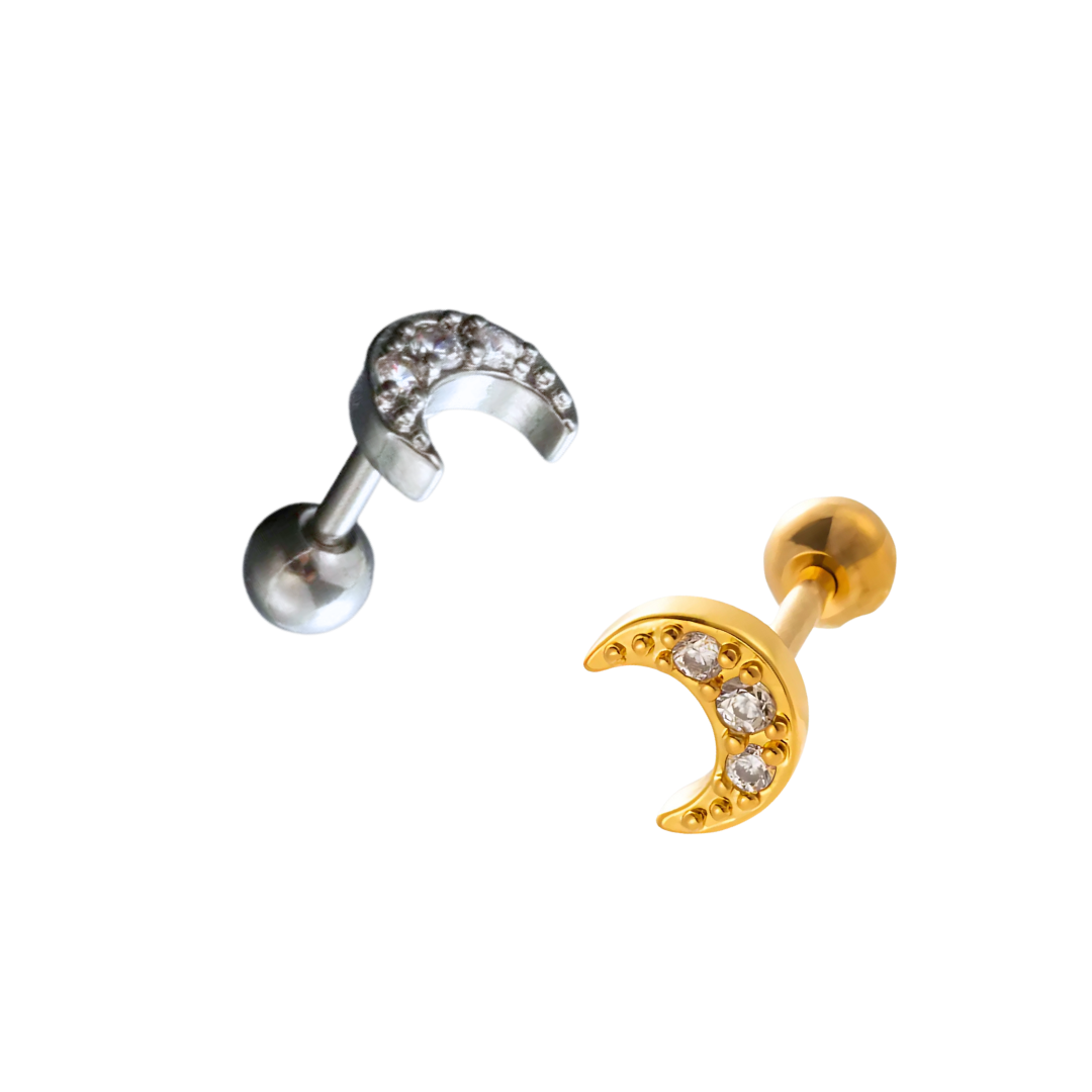 Piercing luna zirconia