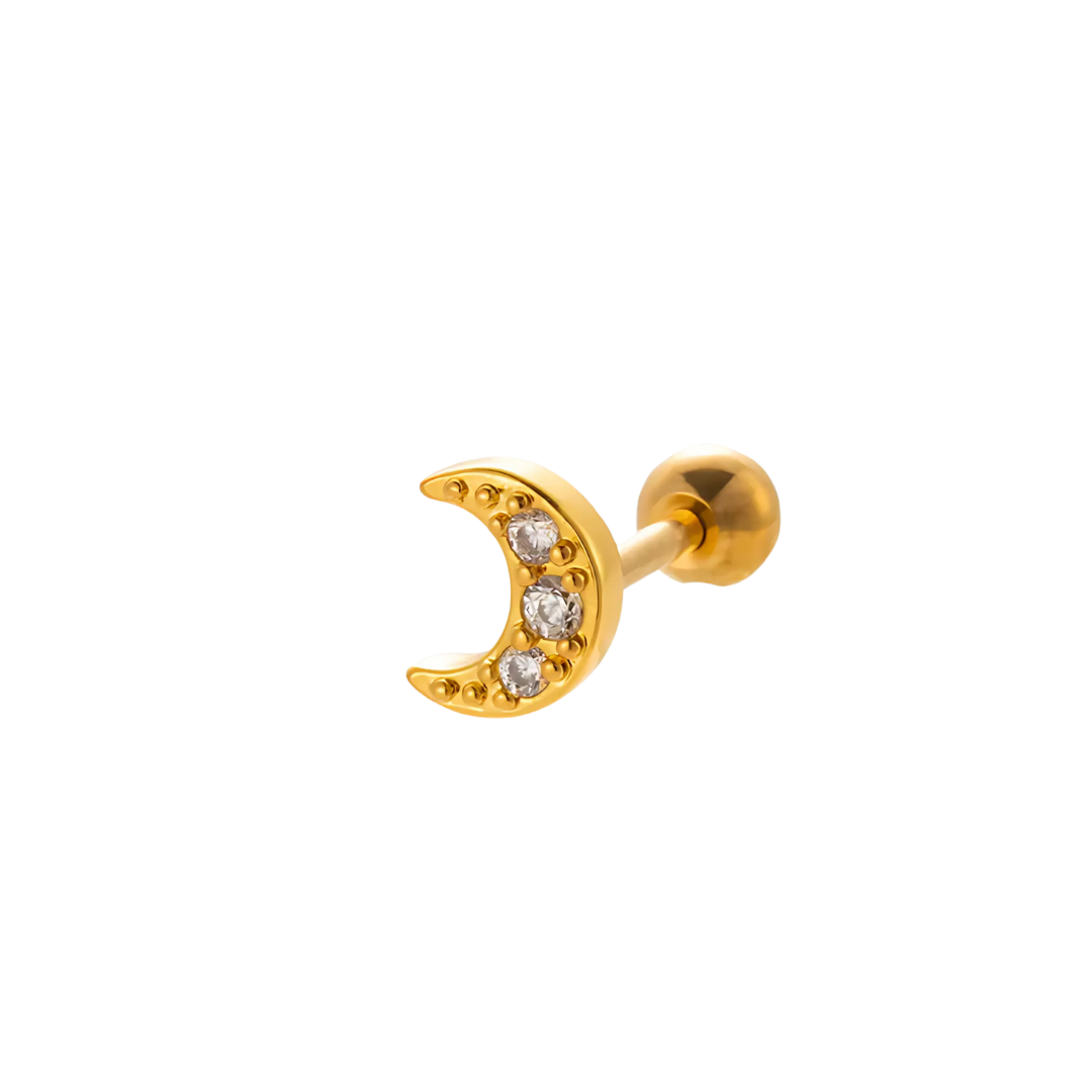 Piercing luna zirconia