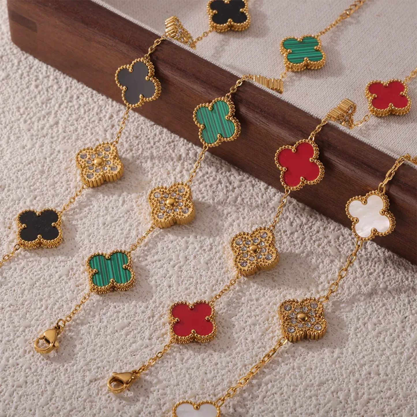 Pulsera Trebol Chispa Colores