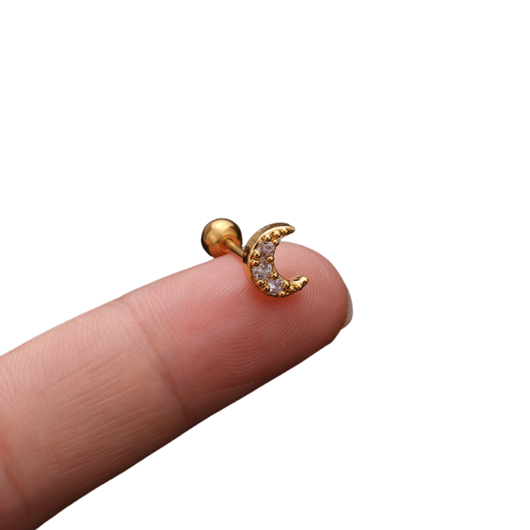 Piercing luna zirconia