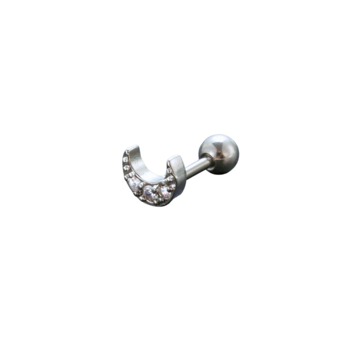 Piercing luna zirconia