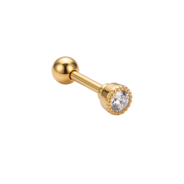 Piercing Round Dot Zircon