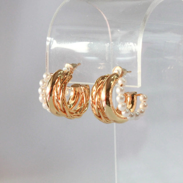 Aretes Triple Hoop