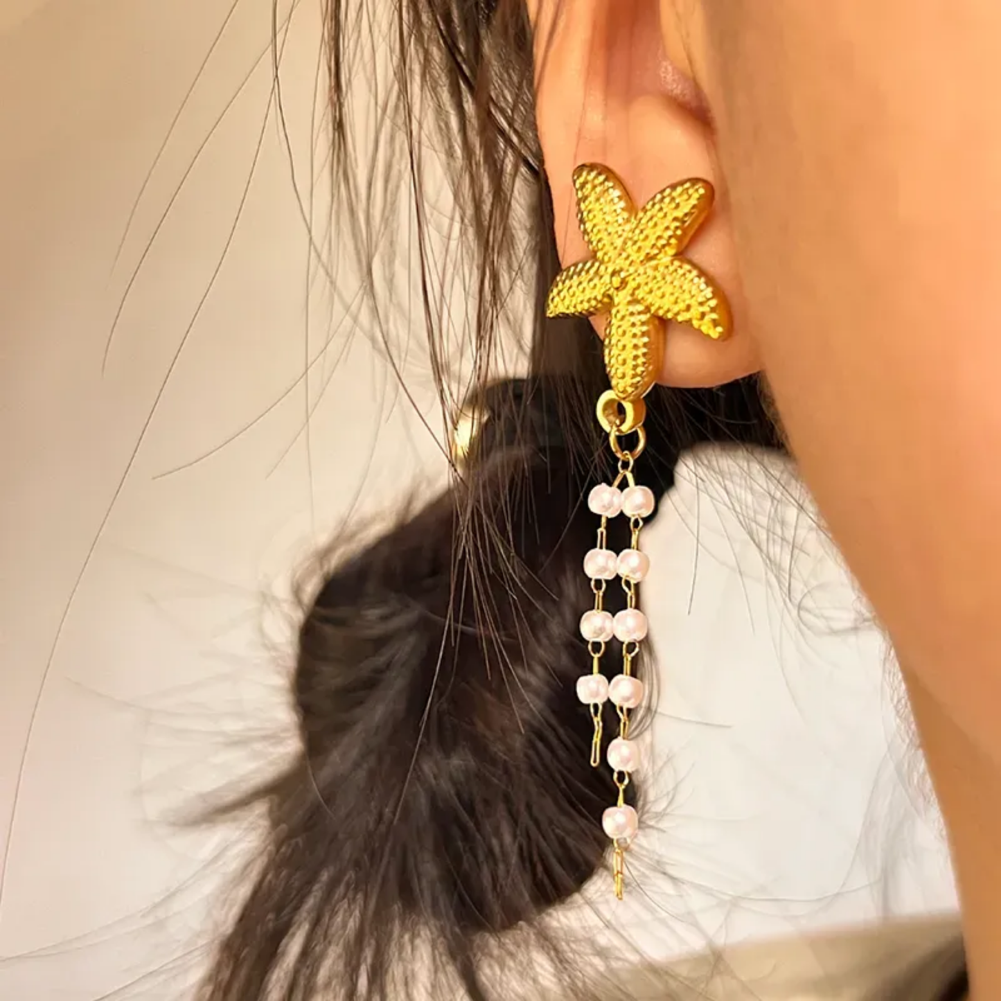 Aretes Star Pearl