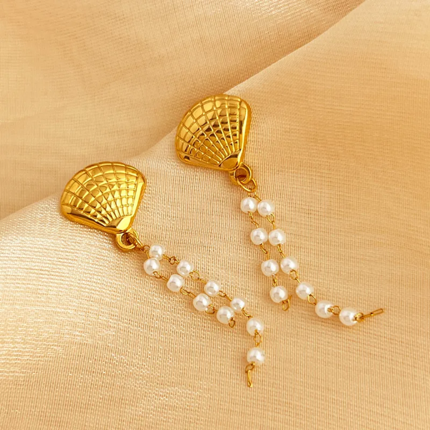 Aretes Shell Pearl
