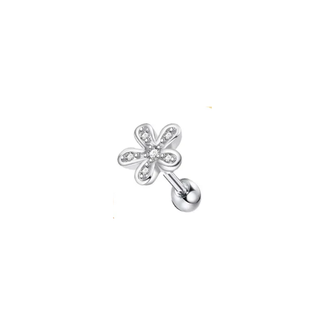 Piercing flor zirconias