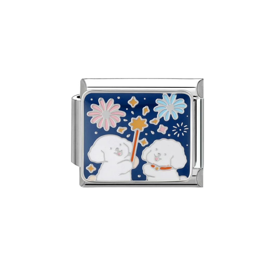 IB Charm perritos año nuevo