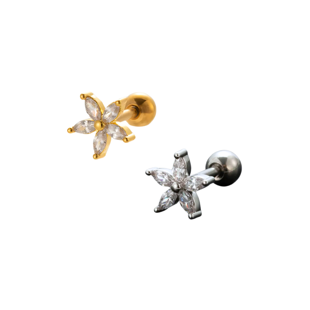 Piercing flora zirconia