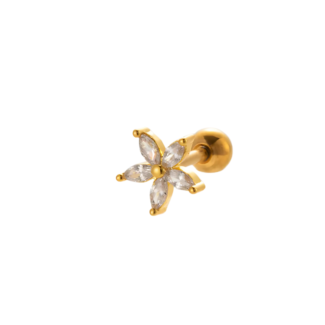 Piercing flora zirconia