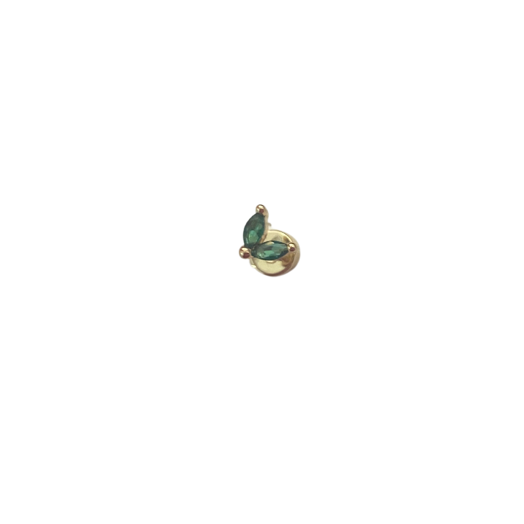 Piercing 2 Petalos Zirconia