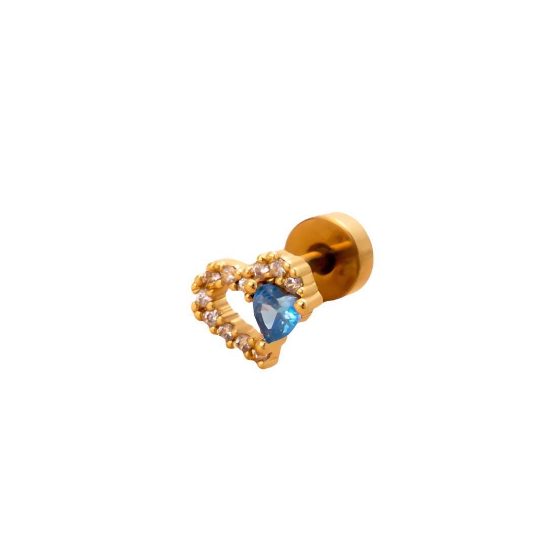 Piercing Corazon Azul
