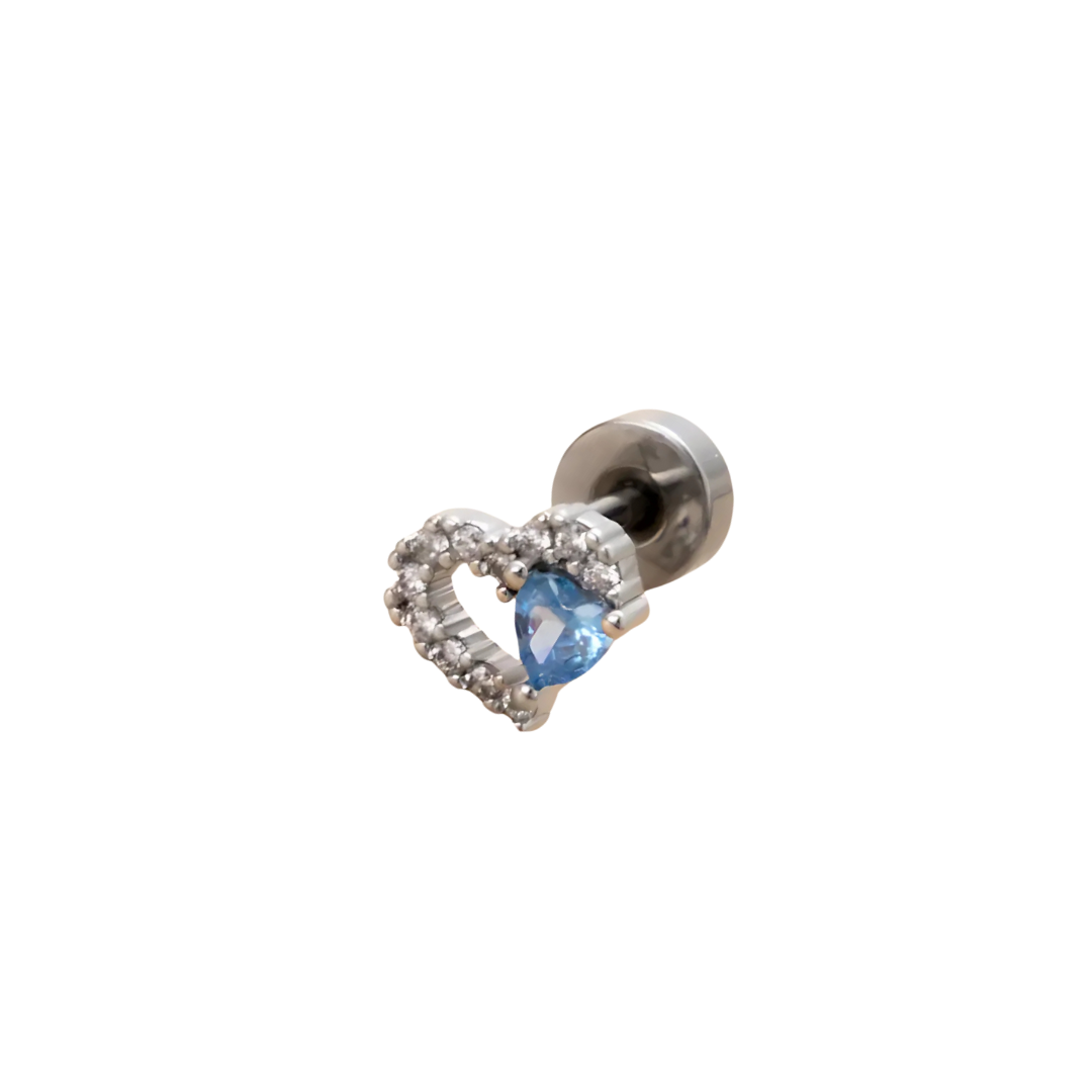 Piercing Corazon Azul