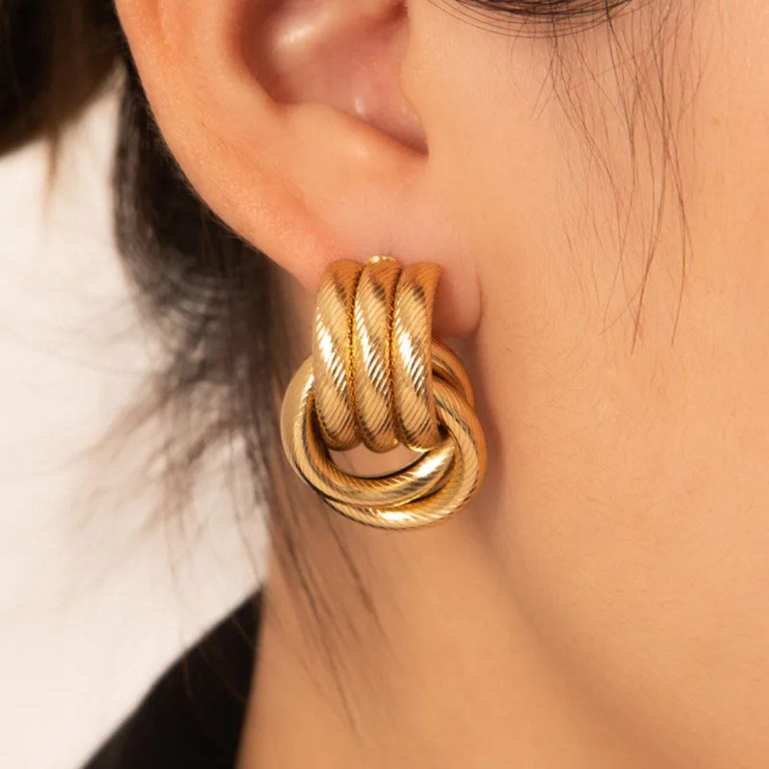 Aretes Onda Chunky