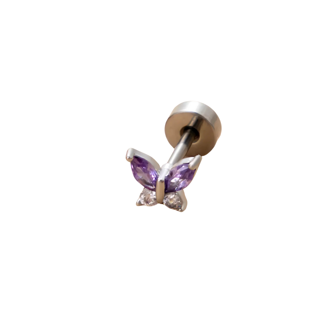 Piercing Mariposa Morada