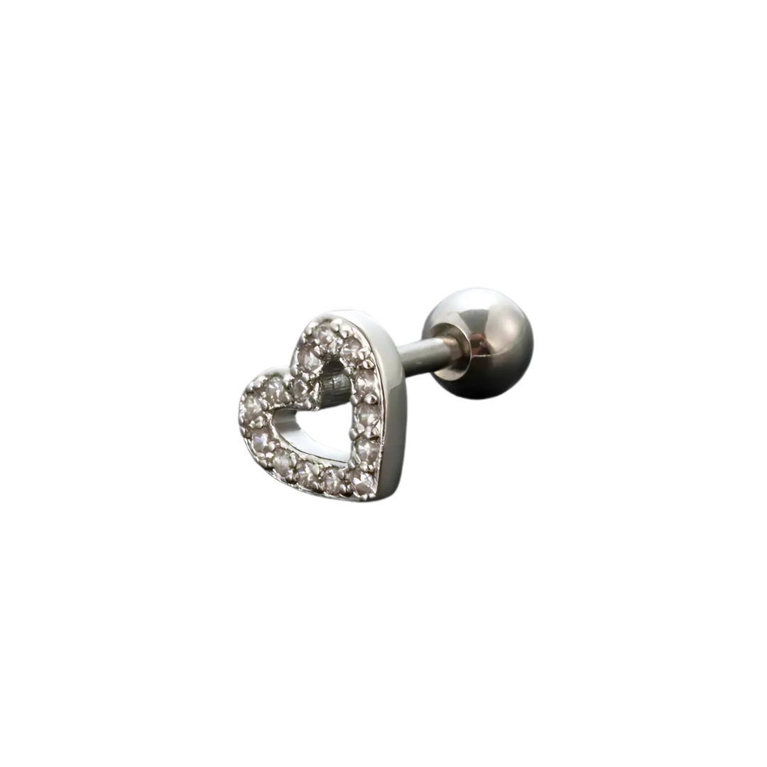 Piercing corazón zirconias
