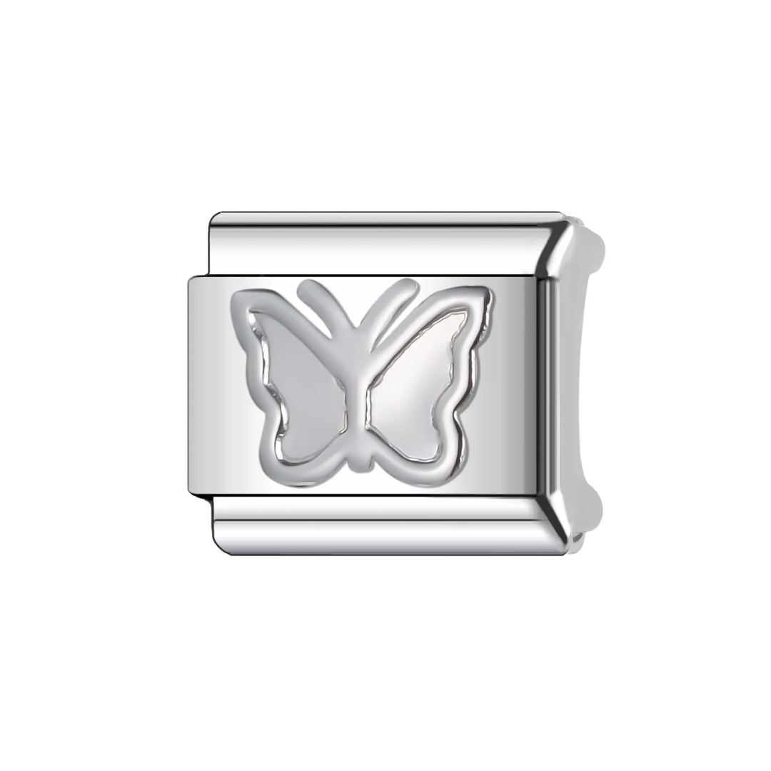 ib charm mariposa plata