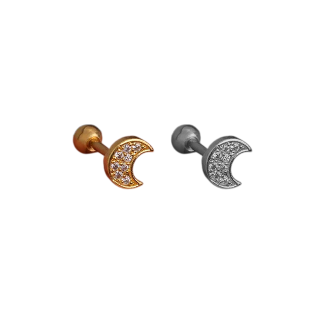 Piercing luna grande zirconias