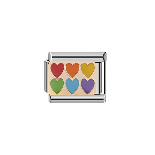 IB Charm Corazon Arcoiris