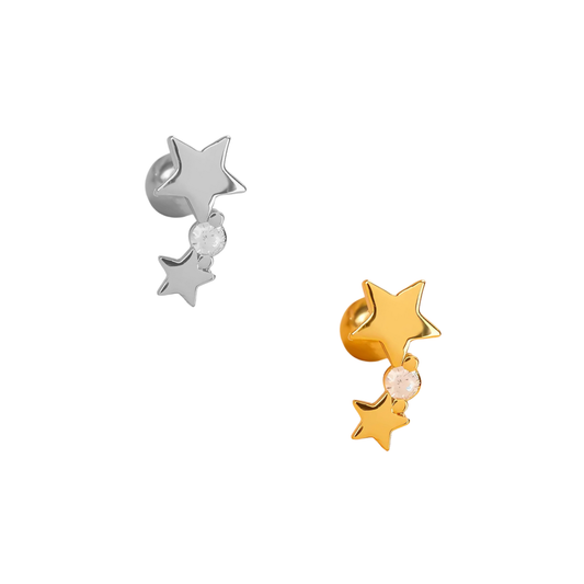 Piercing estrella curva