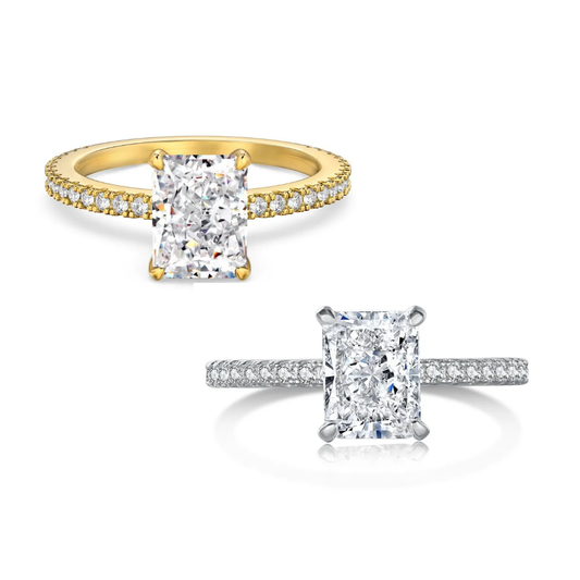 SS Anillo Compromiso Radiant Diamond Band