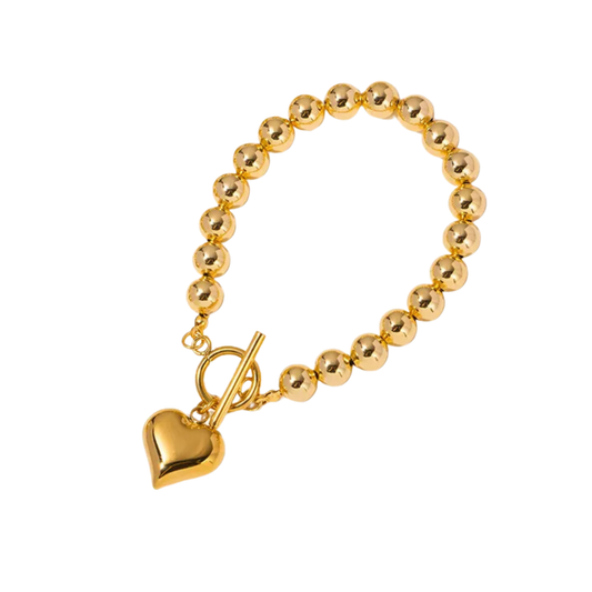 Pulsera Sphere Golden Heart