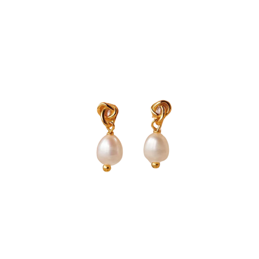 Aretes Perla Nudo