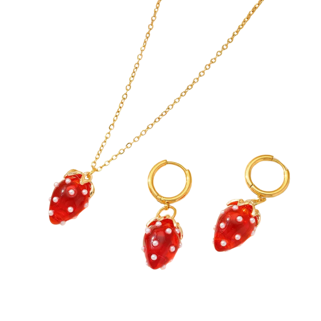 Collar Fresa Cristal