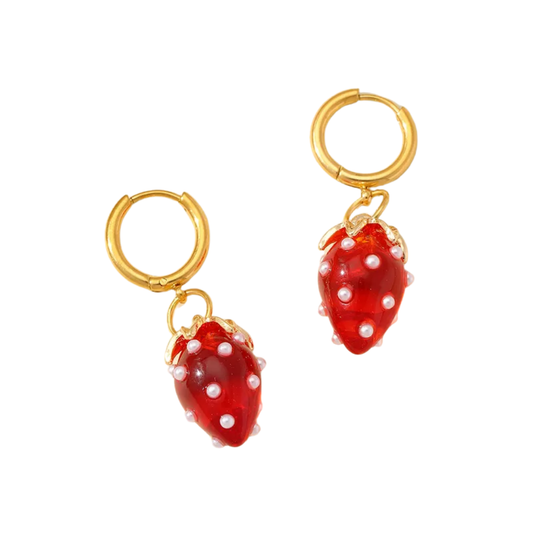 Aretes Fresa Cristal