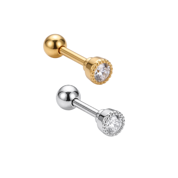 Piercing Round Dot Zircon