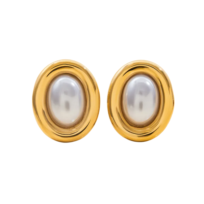 Aretes Oval Pearl