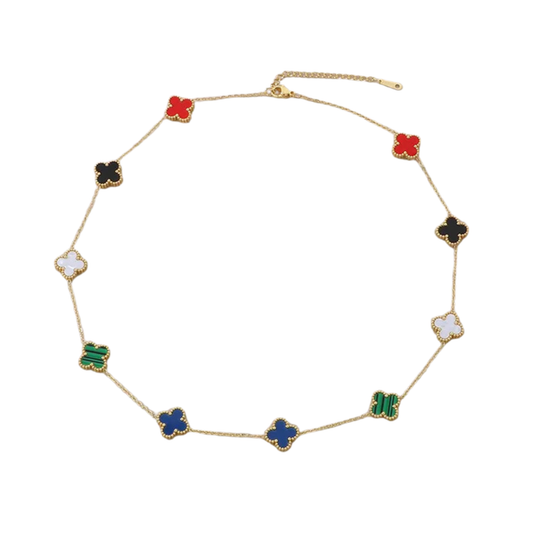Collar Trebol Completo Mixed