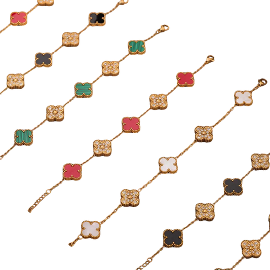 Pulsera Trebol Chispa Colores