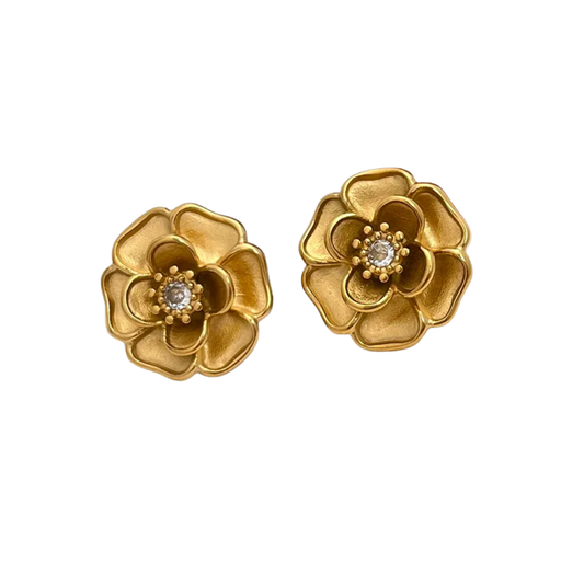Aretes Flor Clip