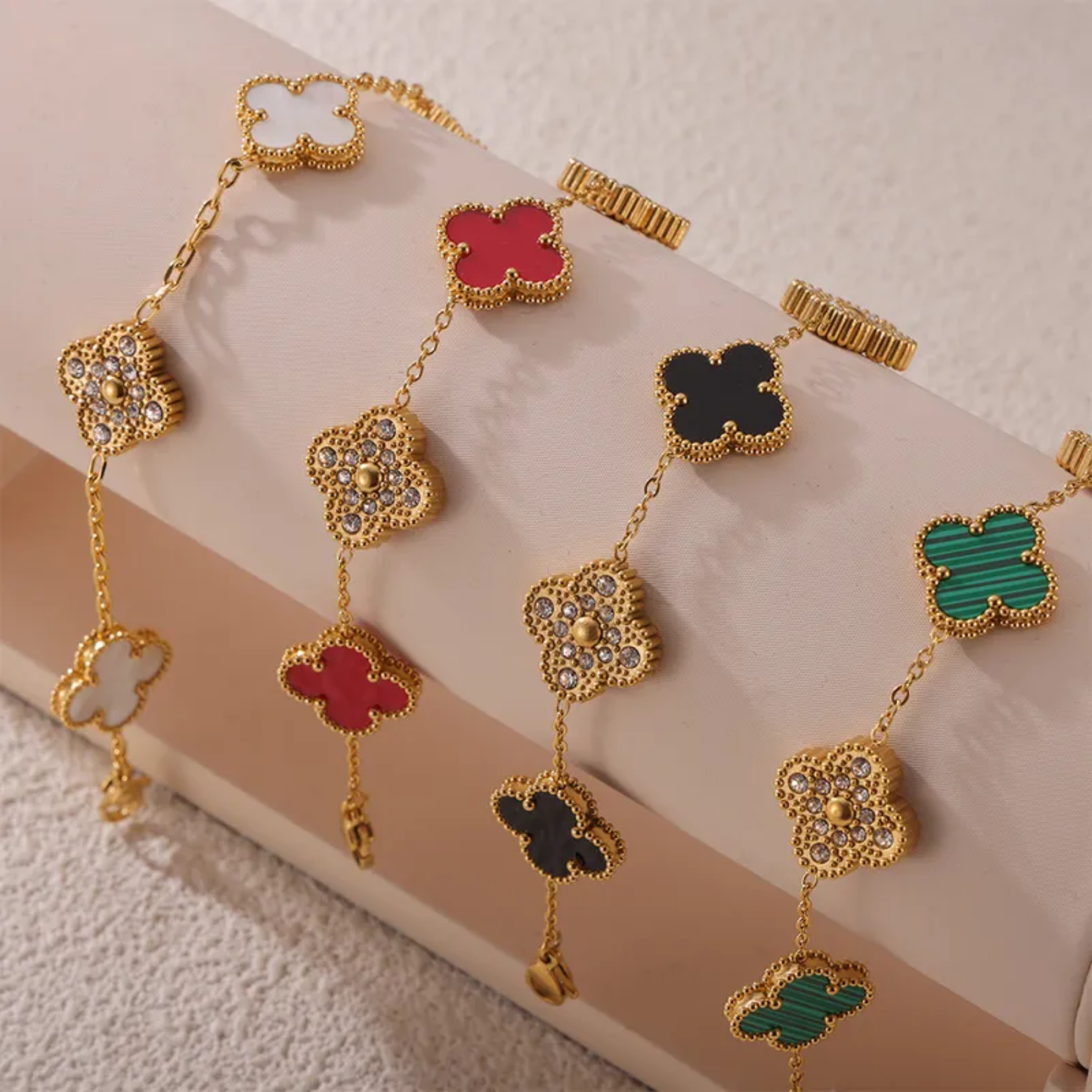 Pulsera Trebol Chispa Colores