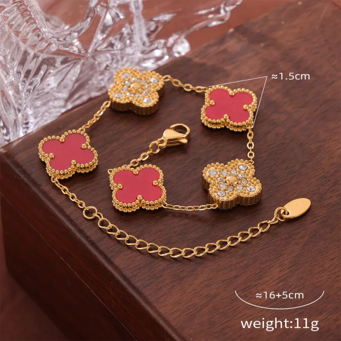 Pulsera Trebol Chispa Colores
