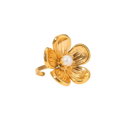 Anillo Flor Perla