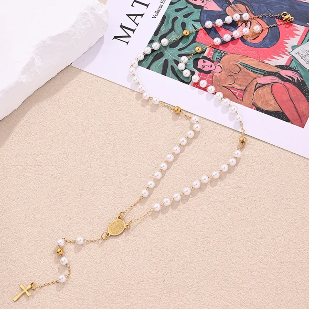 Collar Rosario Perla