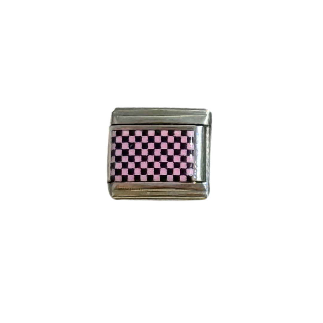 IBP Charm Cuadrados rosa