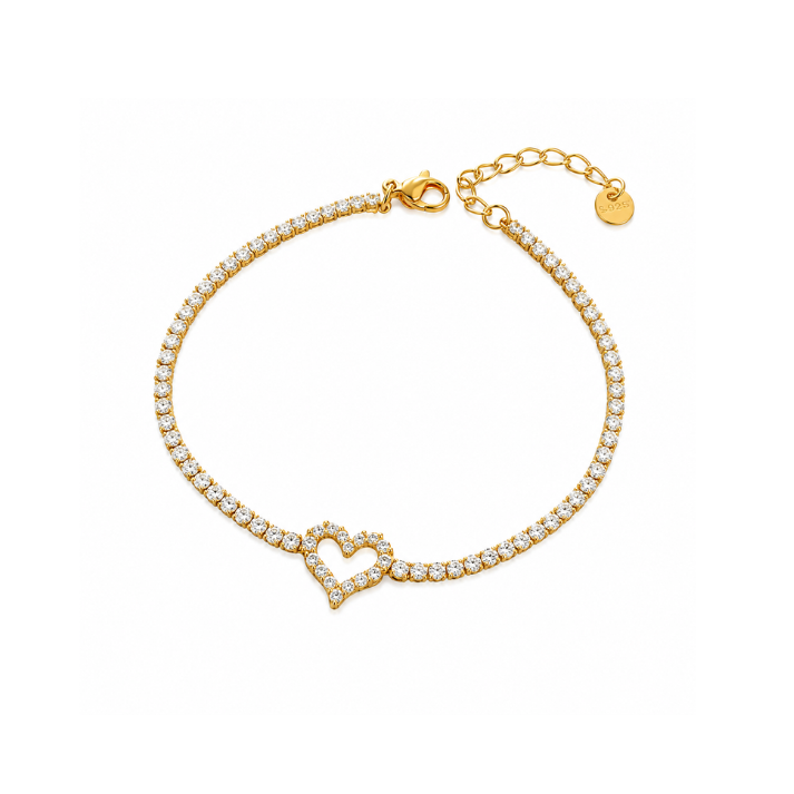 Pulsera Corazon Zirconias