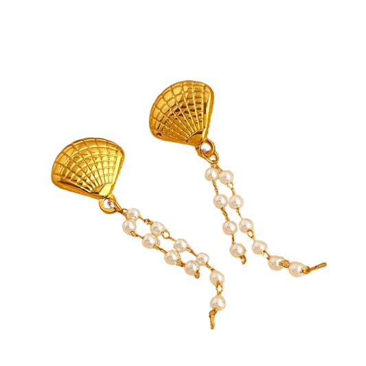 Aretes Shell Pearl