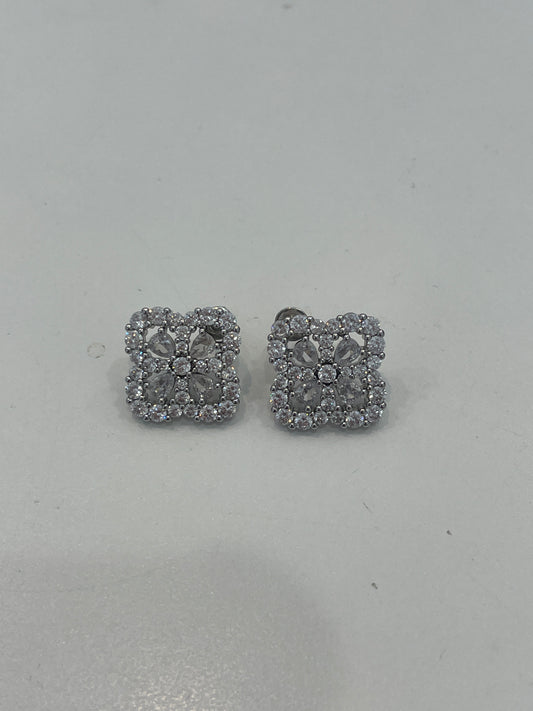 Aretes trebol cristal