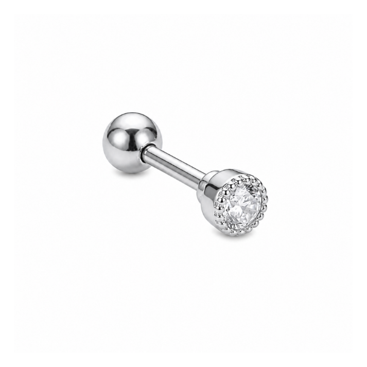 Piercing Round Dot Zircon