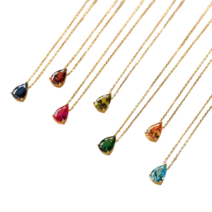 Collar Birthstone Teardrop
