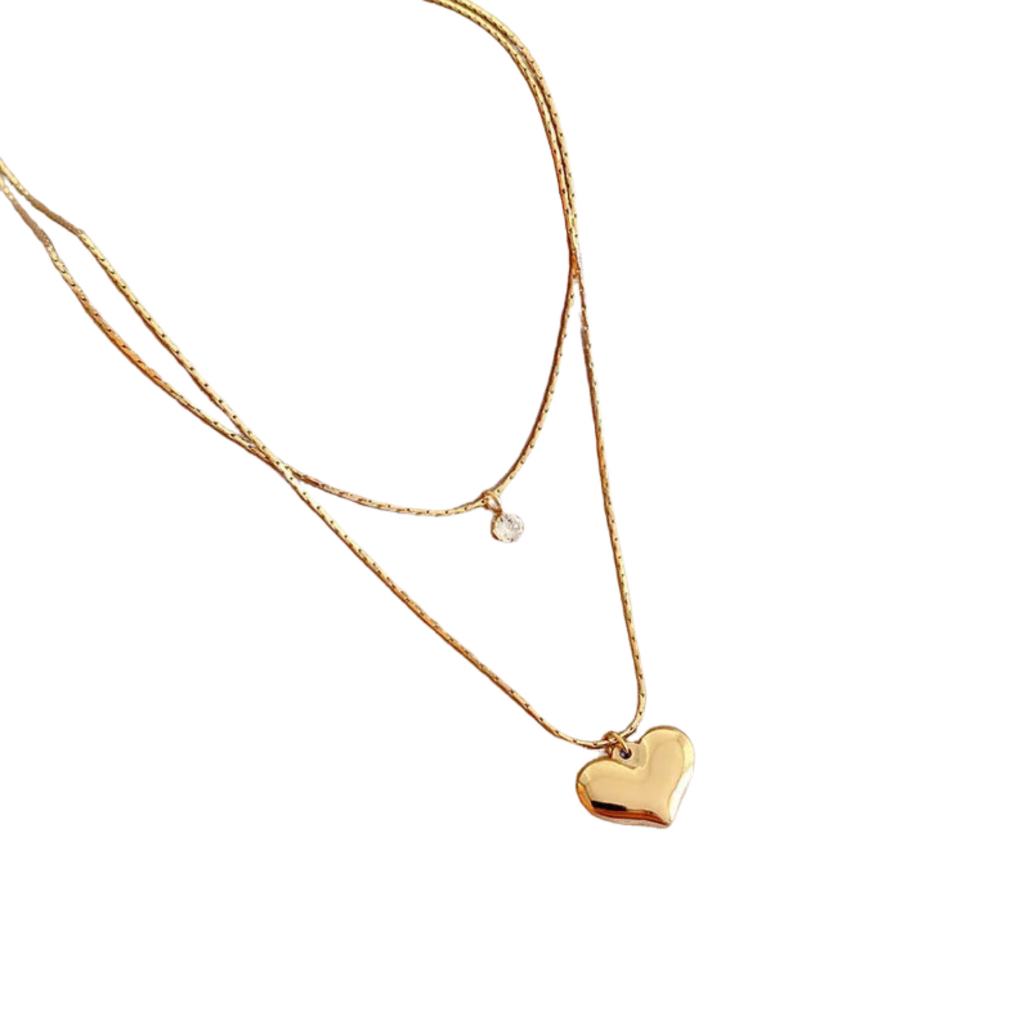Collar doble corazón