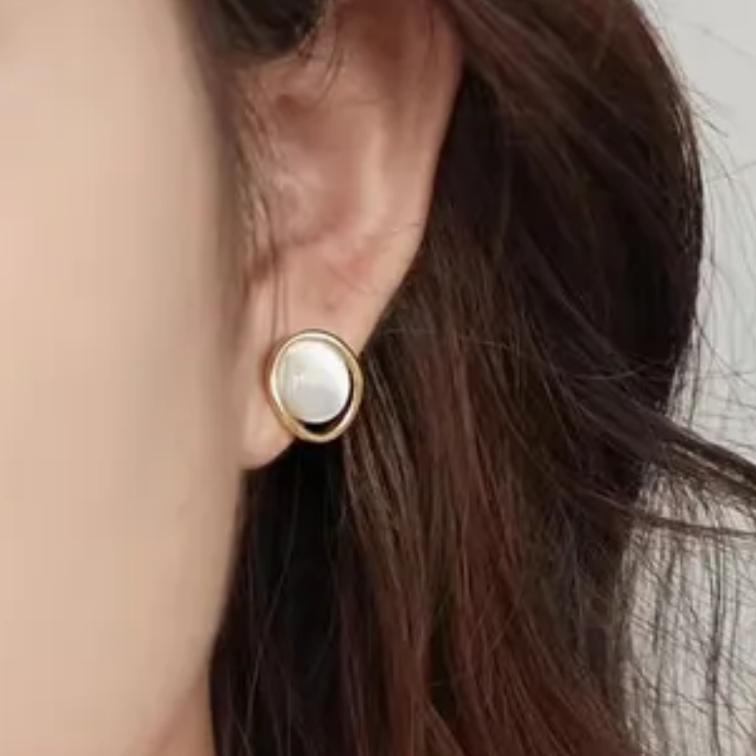 Aretes Clip Blanco